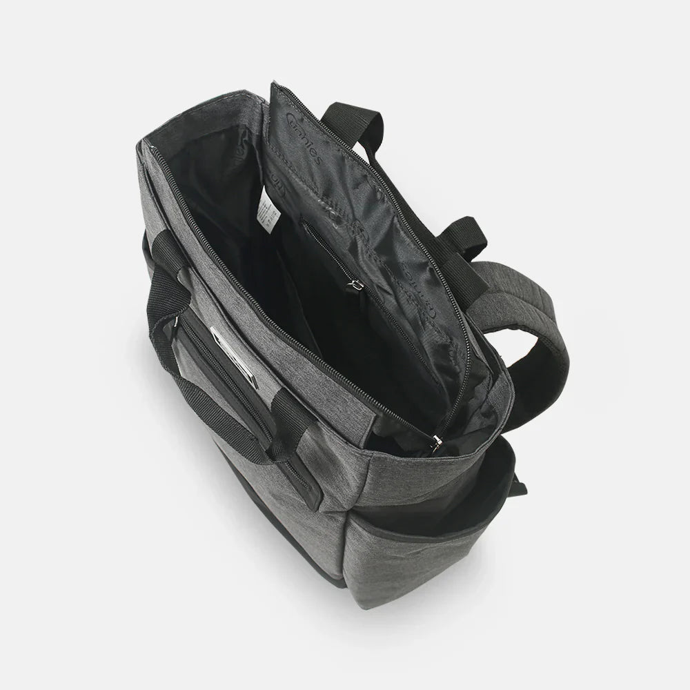 TINNIES BABY DIAPER BAG PACK | MINIMAL TEXTURED GRAY