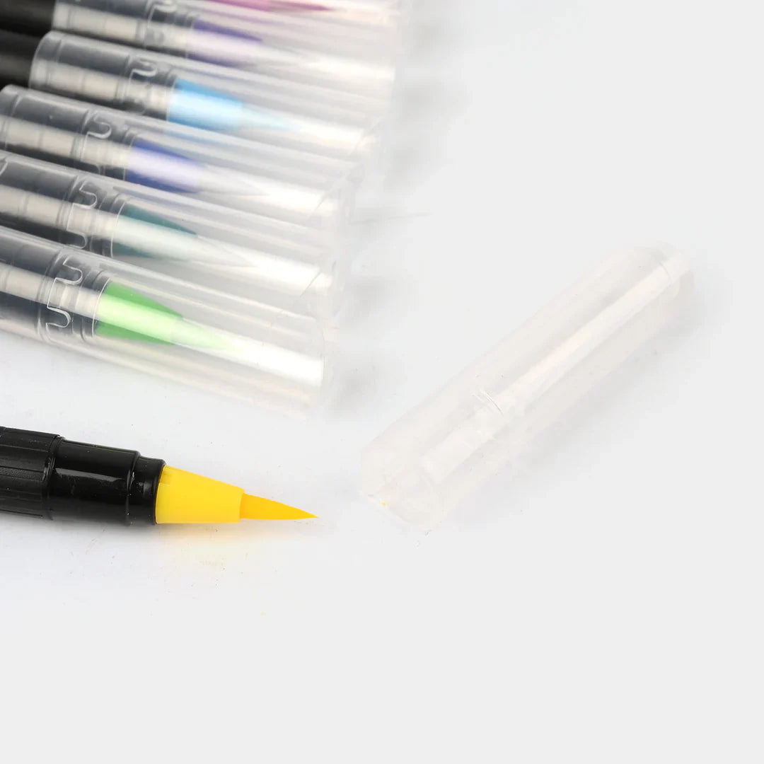 WATER COLOR DUAL TIP BRUSH PEN SET - 12 COLORS