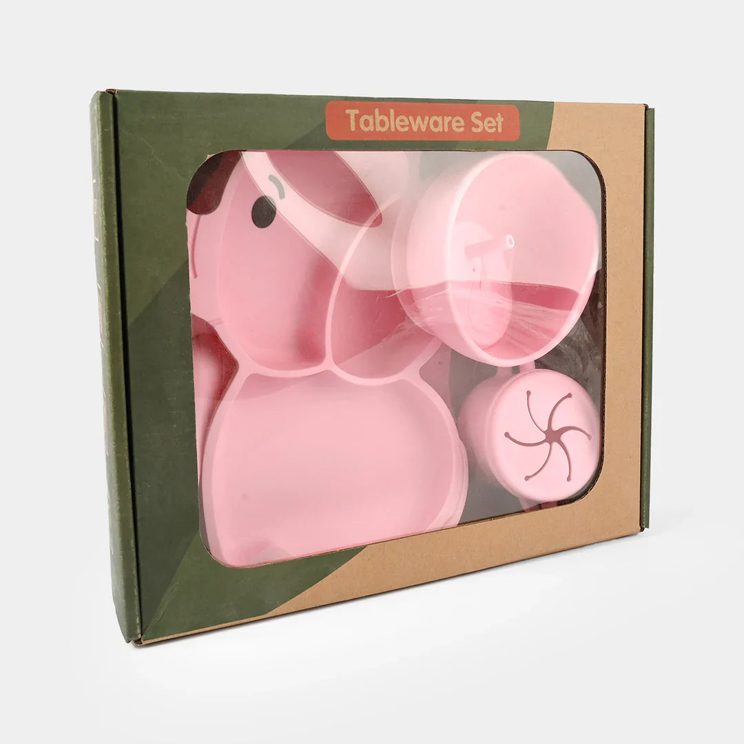 ADORABLE SILICONE BABY TABLEWARE SET | SAFE, CUTE & MESS-FREE