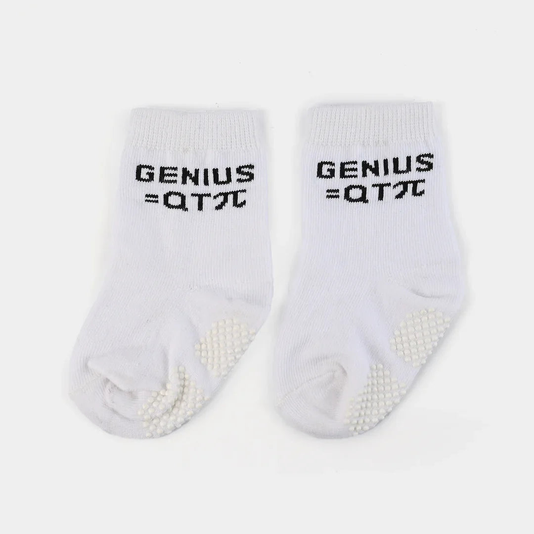 SOCKS ANTI SLIP PLAIN WHITE | 9M+