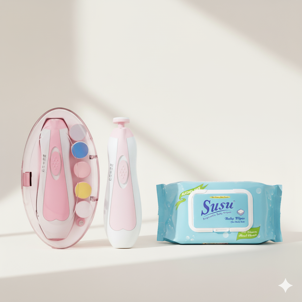 BABY NAIL TRIMMER AND WET WIPES BUNDLE