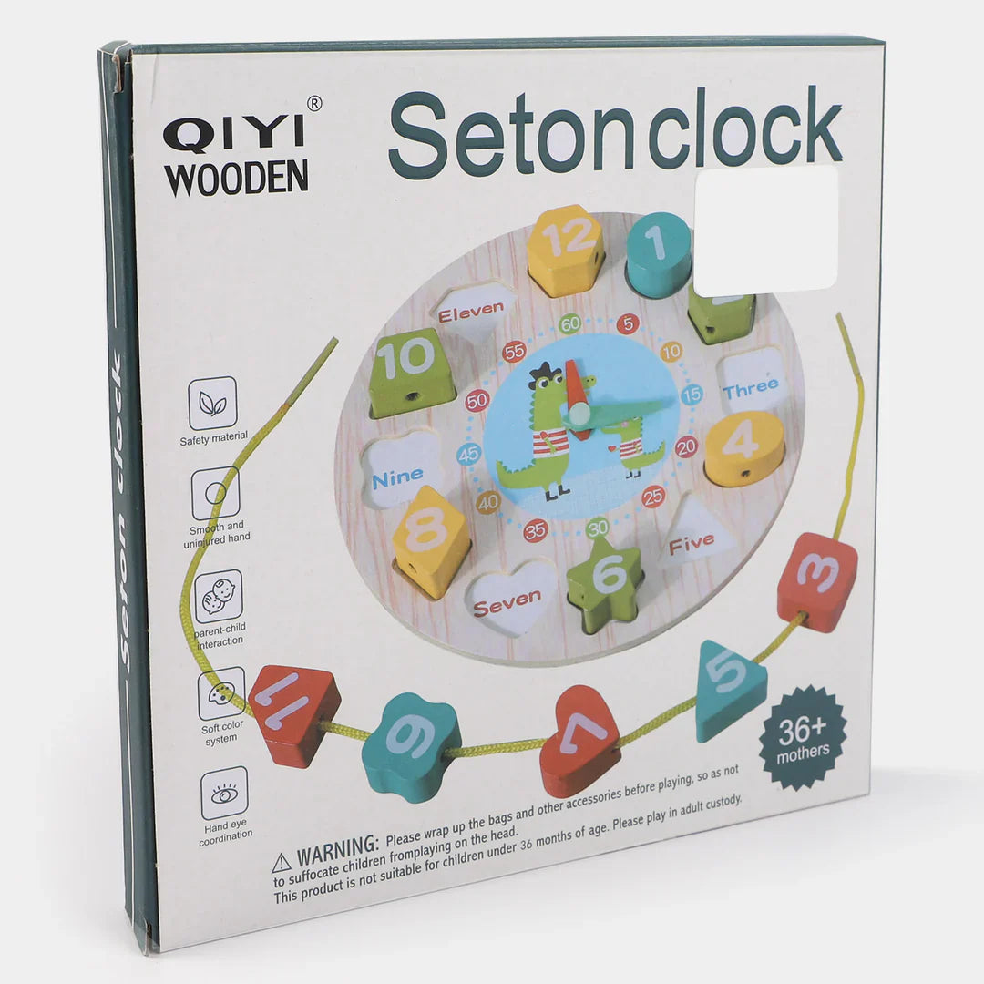 EDUCATIONAL WOODEN CLOCK TOY SET FOR KIDS