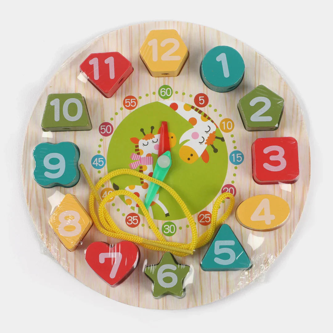 EDUCATIONAL WOODEN CLOCK TOY SET FOR KIDS